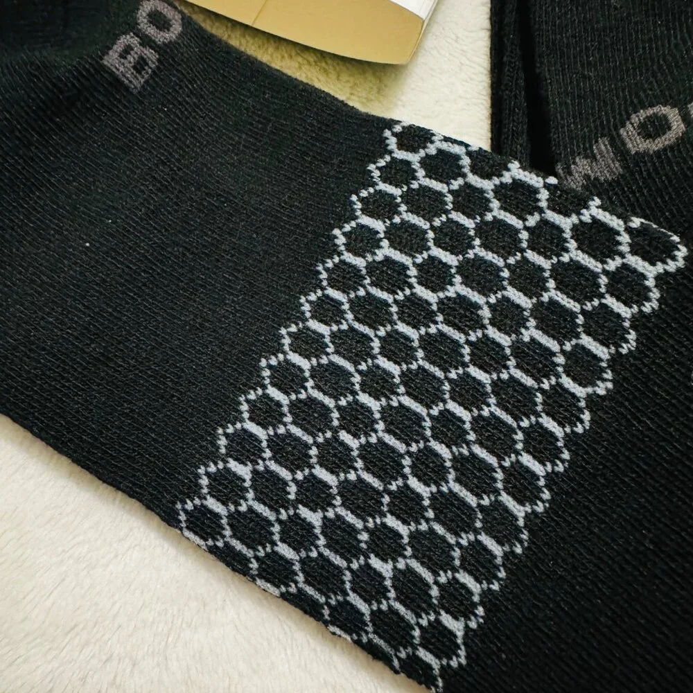 Bombas Calf Socks mens size XL solid black Honeycomb cushion stay up 3 pairs new
